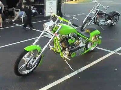 a Harley-like custom motorcycle