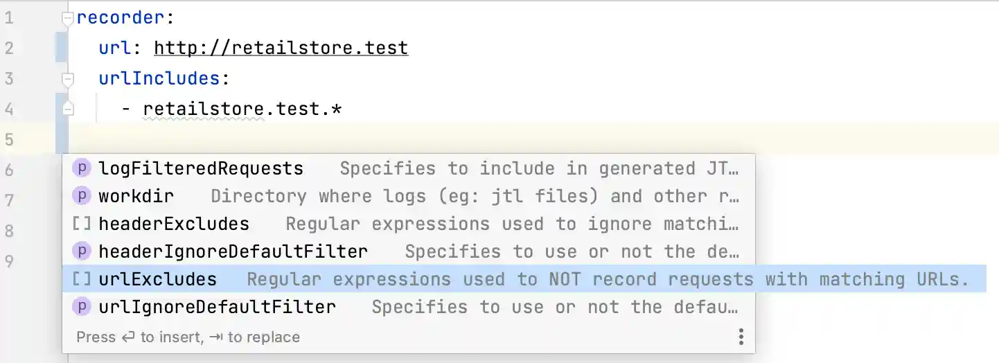 Config file IDE autocomplete