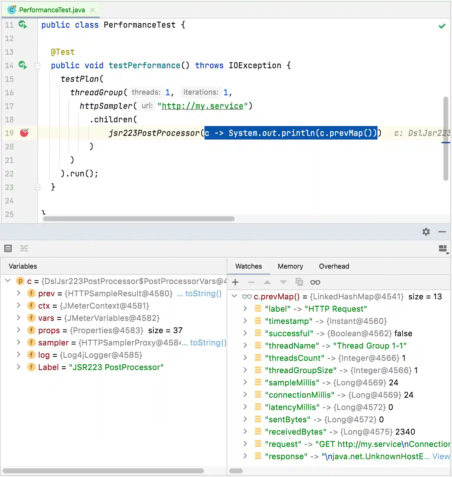 Post Processor debugging in IDE