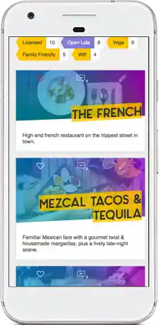 iPhone Showing example Application we build in the course