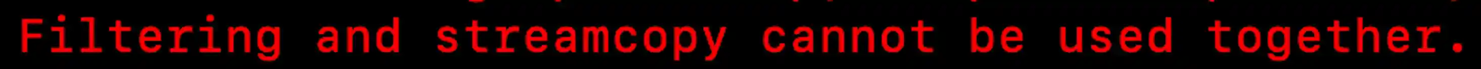 filter and stream error message