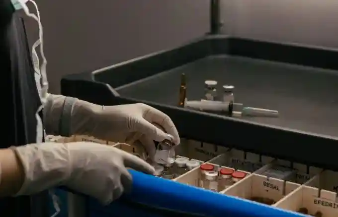 Pharmacy preparing medications for FDA approval