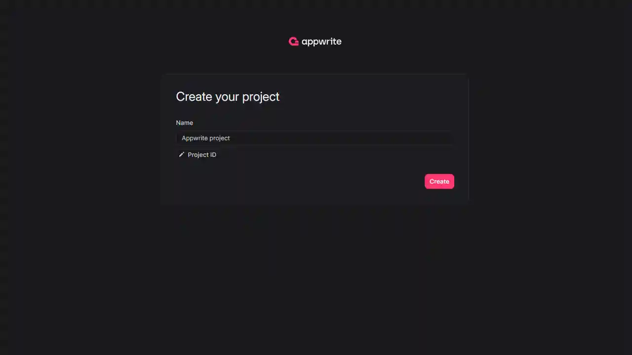 Create project screen