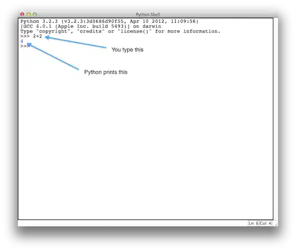 Screen shot of shell