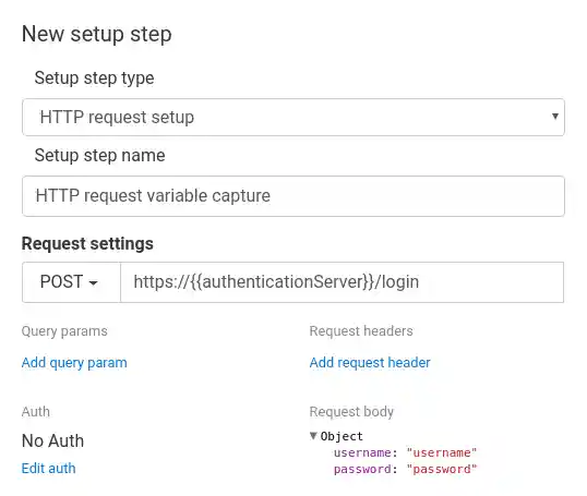 Fig 1.1 Variable in setup step configuration