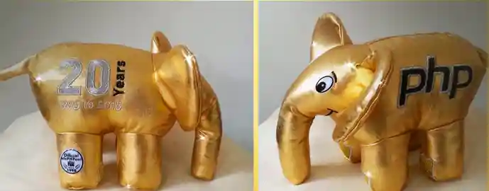 Golden ElePHPant for 20 years of PHP