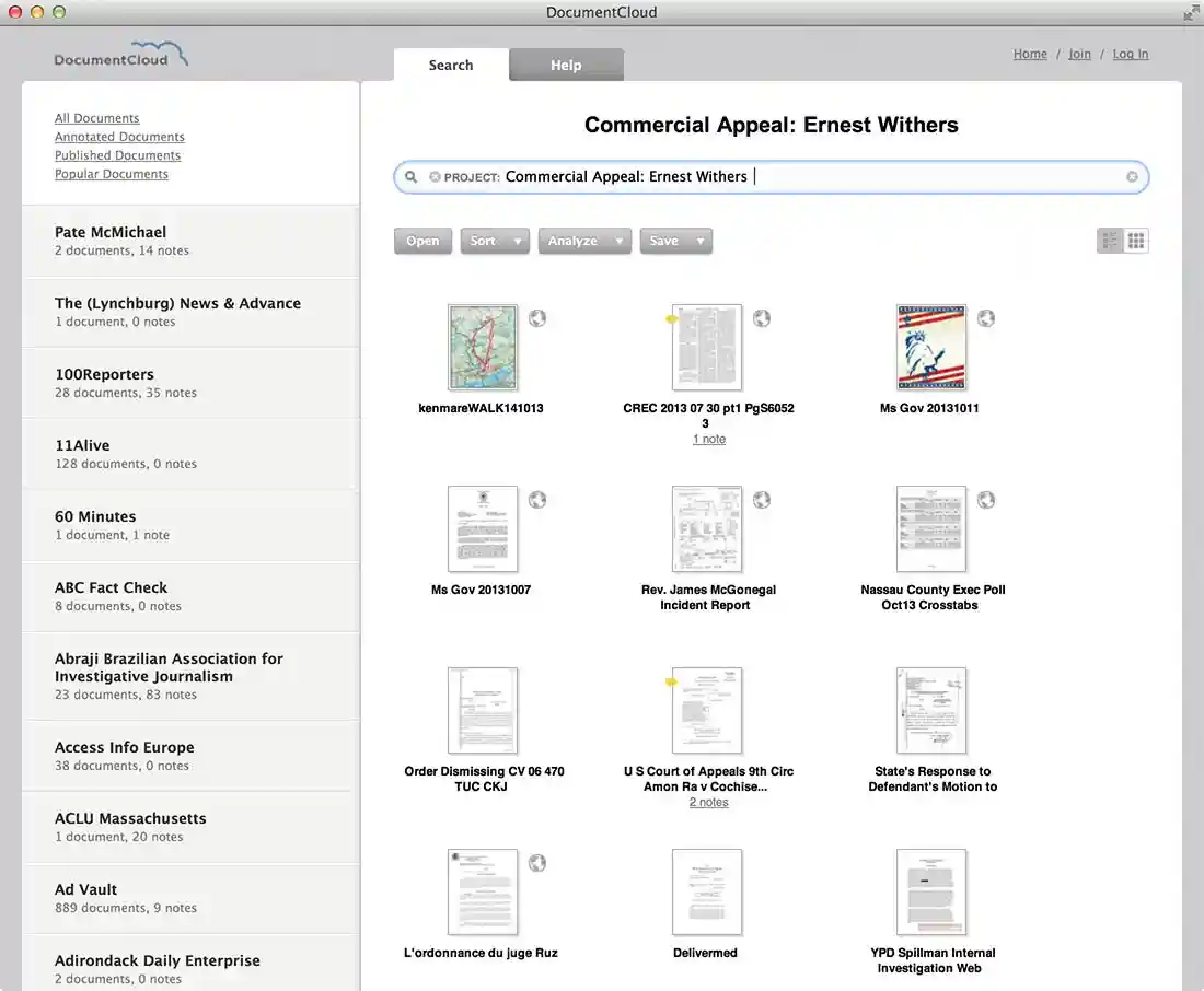 DocumentCloud Workspace
