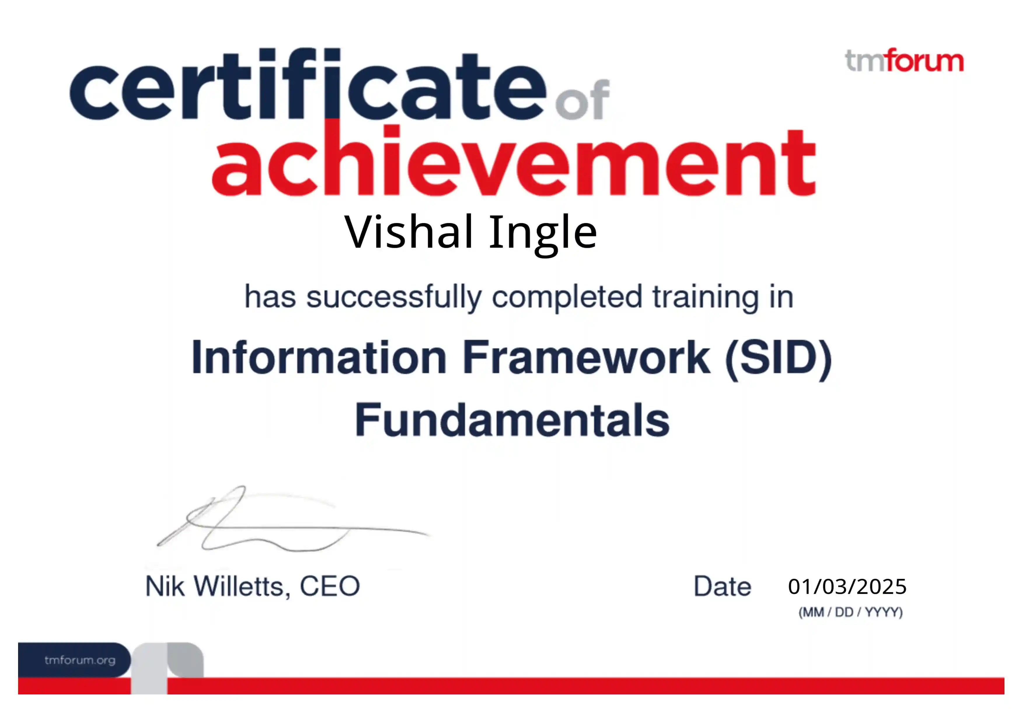 Information Framework (SID) Fundamentals