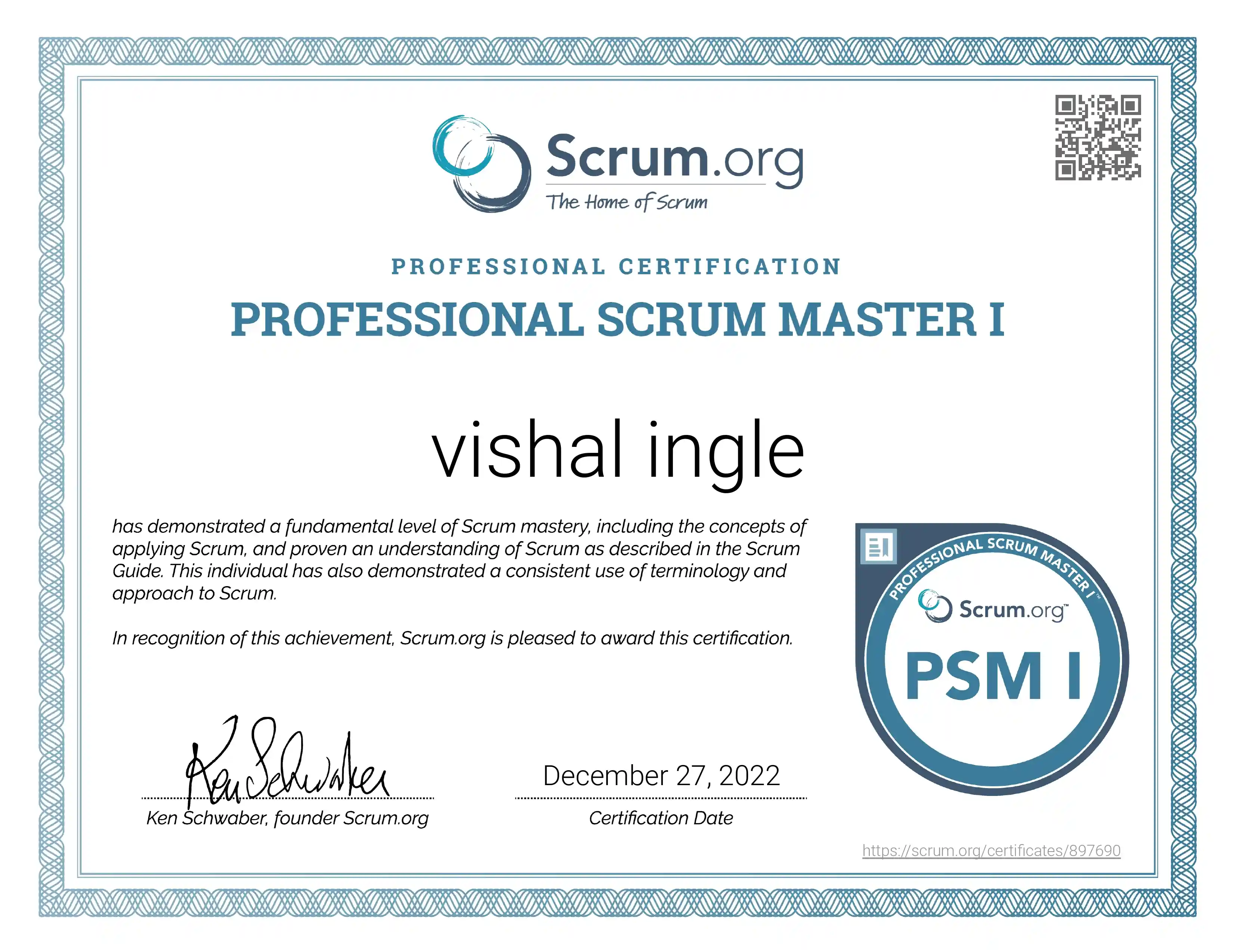 Professional Scrum Master I