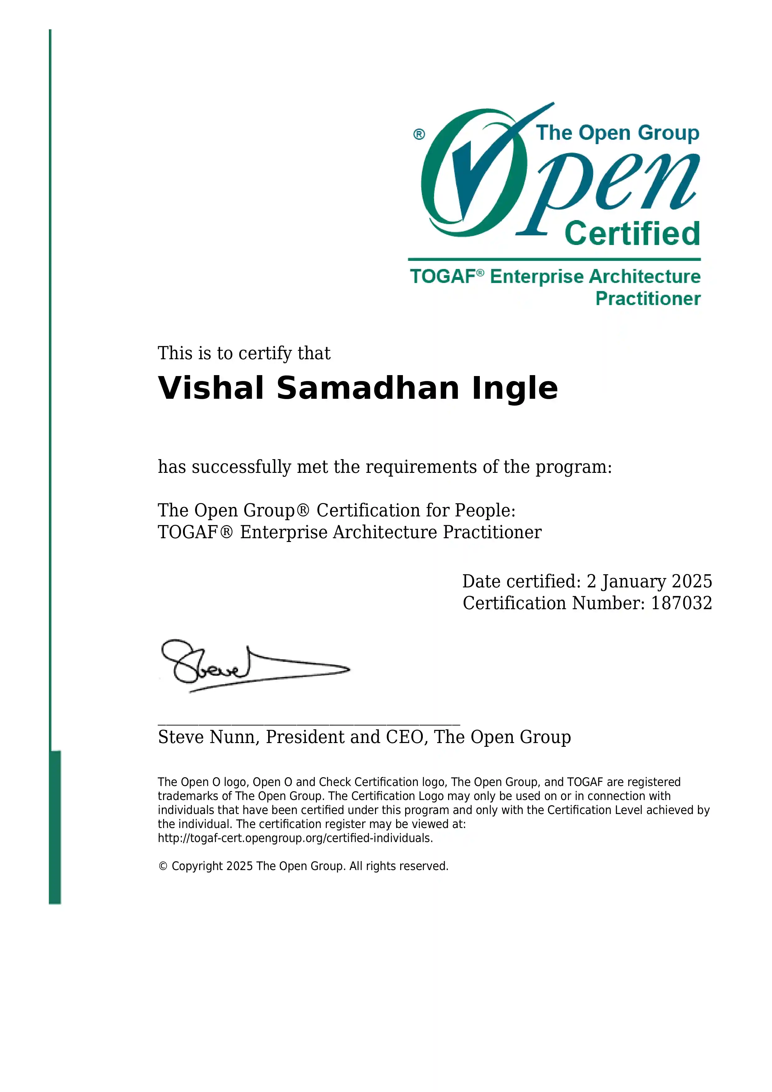 TOGAF® Enterprise Architecture Practitioner