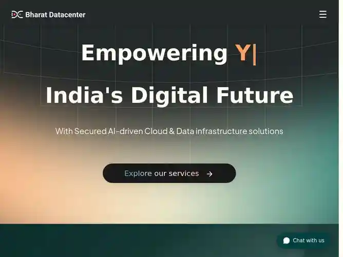 The website screenshot for https://bharatdatacenter.com/