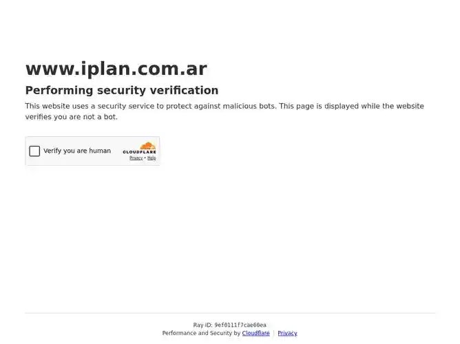 The website screenshot for http://www.iplan.com.ar