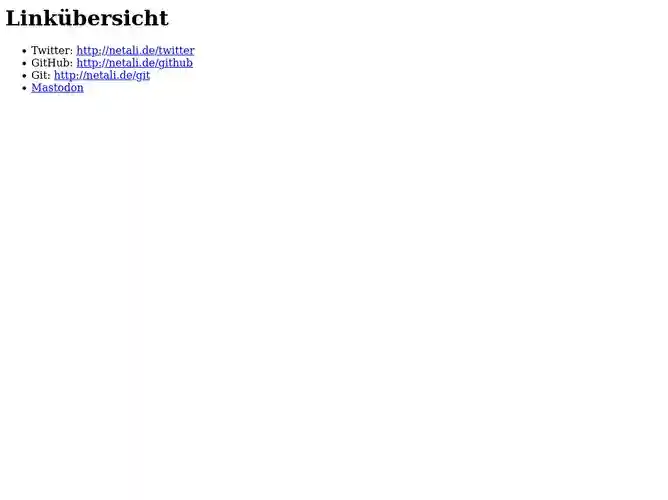 The website screenshot for https://netali.de