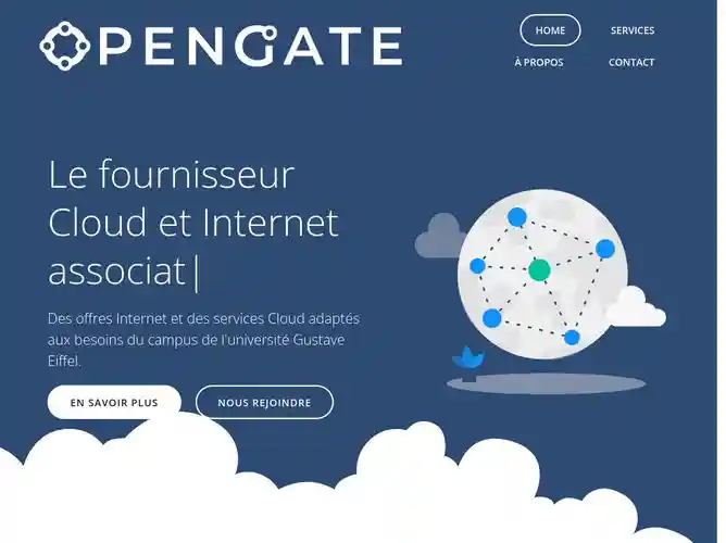 The website screenshot for https://opengate.space