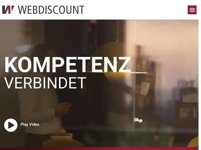 The website screenshot for https://www.webdiscount.net/