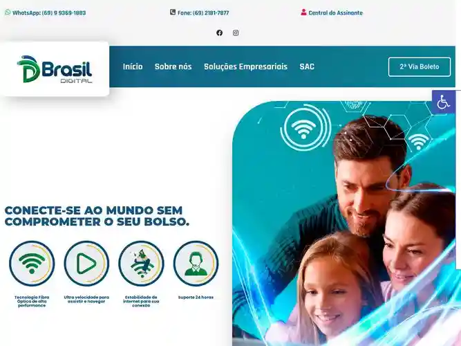 The website screenshot for https://www.brasildigital.net.br