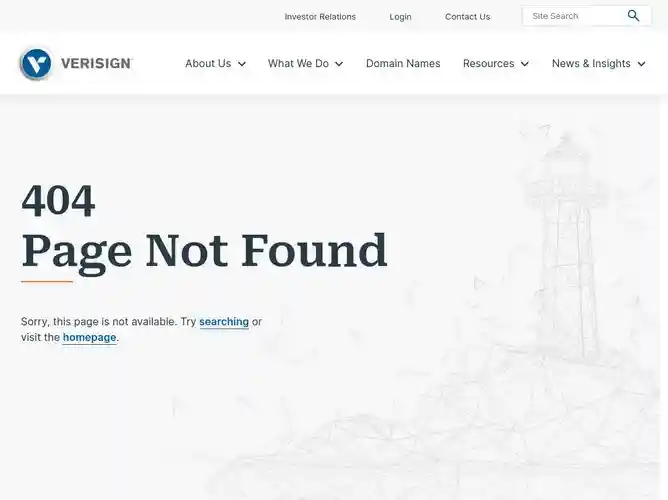 The website screenshot for http://www.verisign.com/rirs