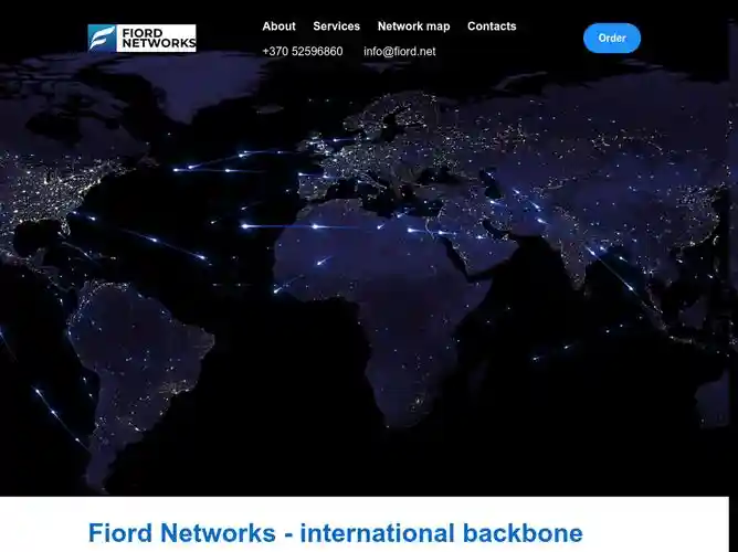 The website screenshot for https://www.fiord.net/