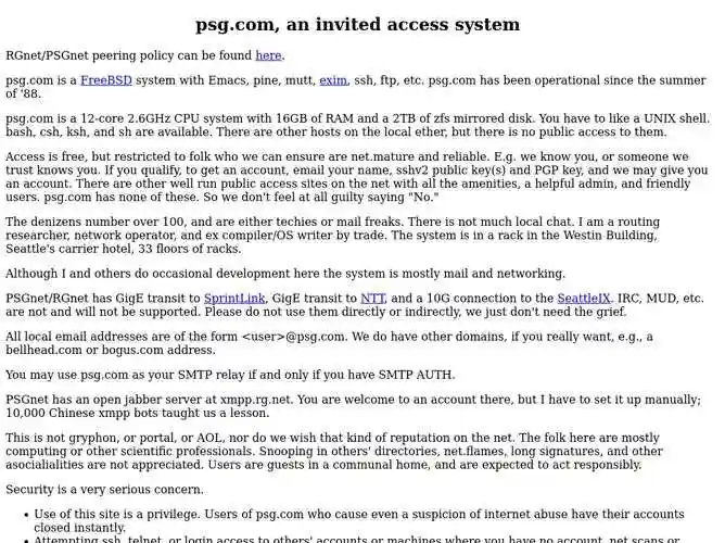 The website screenshot for https://psg.com/psg.com.html