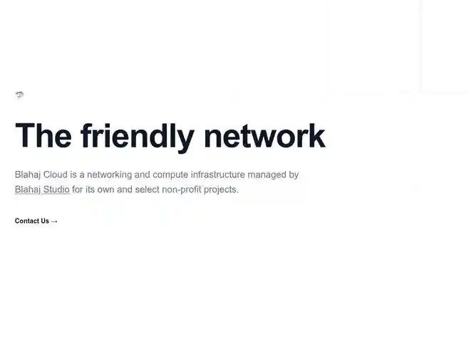 The website screenshot for https://blahajcloud.net