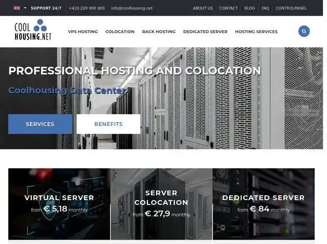 The website screenshot for https://coolhousing.net/