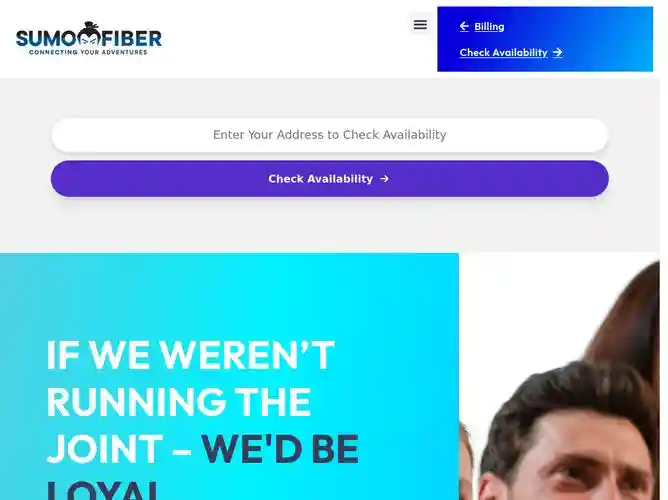 The website screenshot for http://sumofiber.com