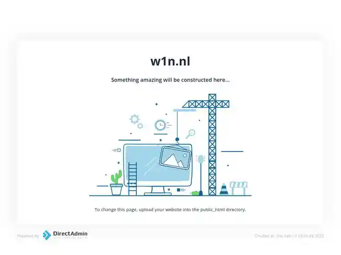 The website screenshot for https://w1n.nl