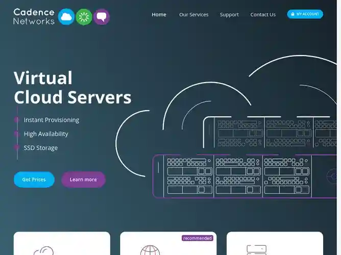 The website screenshot for https://cadence.net.uk