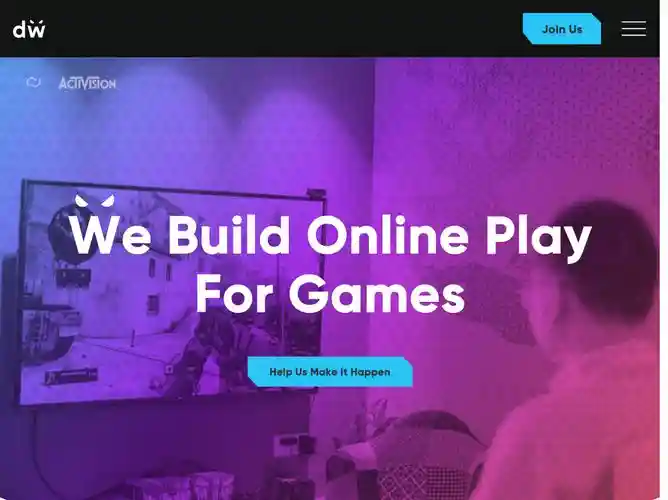 The website screenshot for https://www.demonware.net