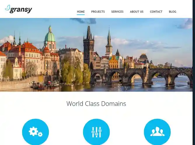 The website screenshot for https://gransy.com/