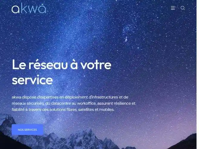 The website screenshot for https://www.akwa.fr
