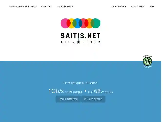 The website screenshot for http://www.saitis.net