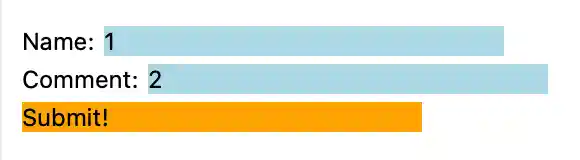 Figure 1: The example form in our browser.