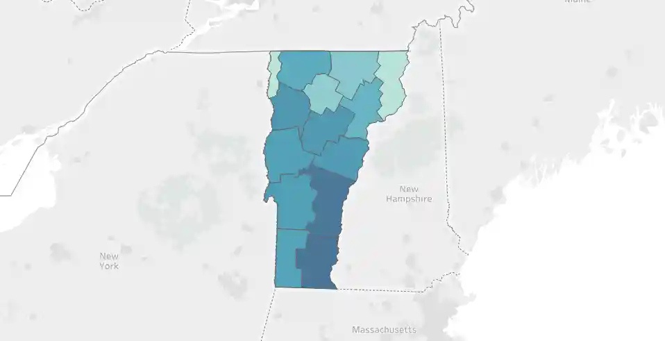 Vermont County Map