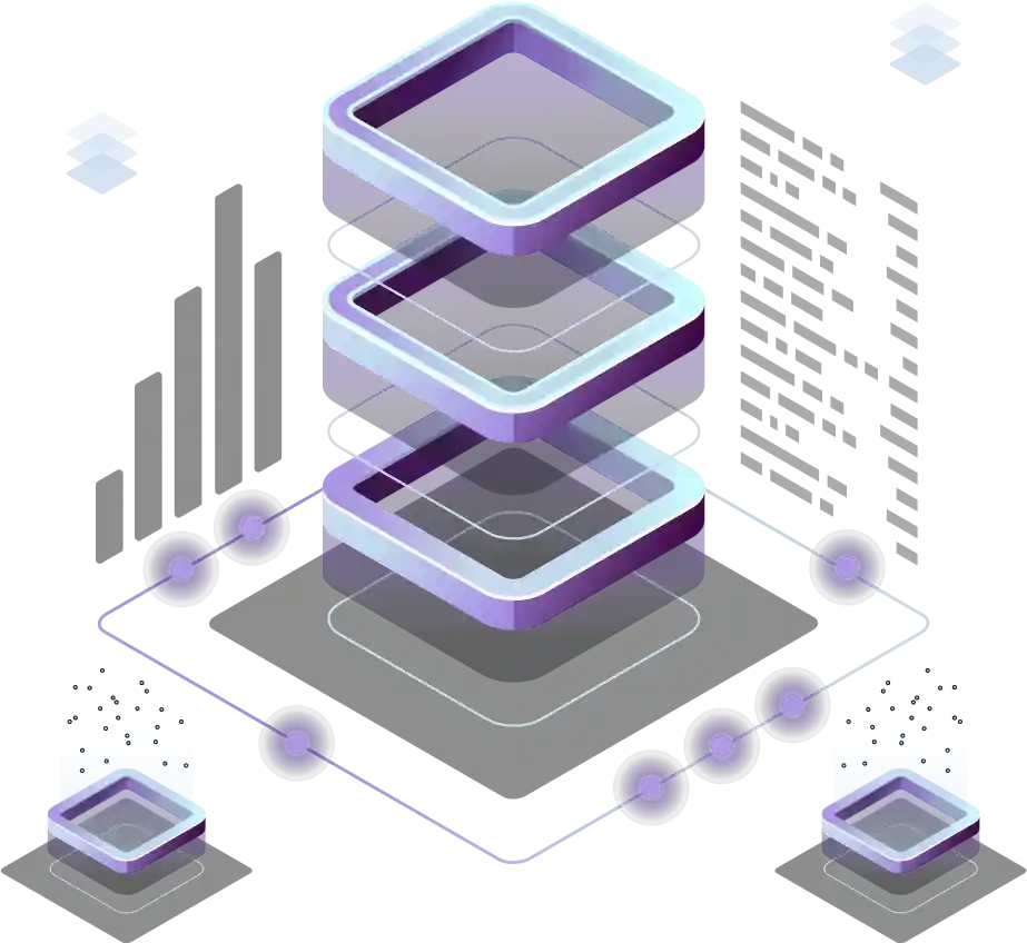 A group of three stacked objects on top of each other.