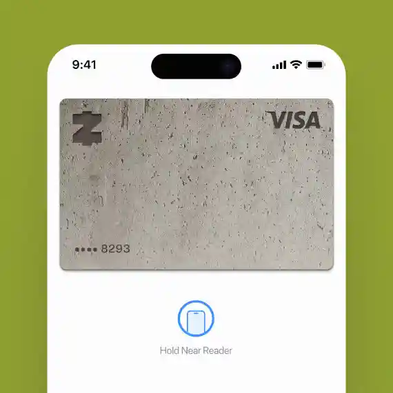 phone pay interface with a visa Zar card