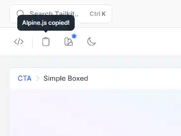 Default tech to copy feature screenshot