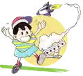 Ninten from the MOTHER Complete Guidebook.