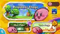 Kiosk demo stage selection screen