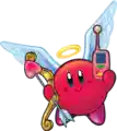 Artwork of red Cupid Kirby from Kirby & The Amazing Mirror