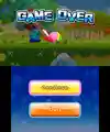 The Game Over screen in Kirby Fighters Deluxe.