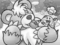 Peperon licks the chocolate off of Chef Kawasaki.