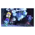 Guest Star ???? Star Allies Go! credits picture from Kirby Star Allies, featuring Gim and co. running from Francisca