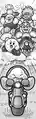Waddle Dee drives the tiny Peperon to safety.