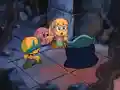 Meta Knight urges Tiff to call the Warp Star.