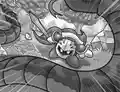 Papi witnesses the battle against the Giant Snake
