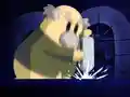Professor Curio fixing the Monster Delivery System in the nick of time