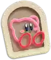 Artwork of Kirby entering a Door from Kirby's Epic Yarn