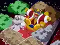 King Dedede and Escargoon scramble in vain to find more Martial Arts figurines.