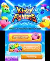 The main menu of Kirby Fighters.